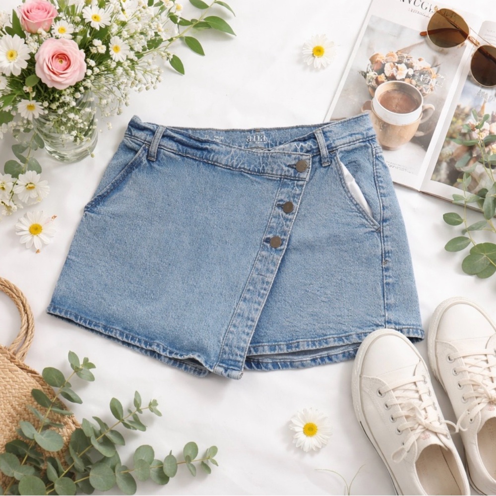 a.n.a  casual Light Blue Women's Skorts 99% cotton - Picture 11 of 13